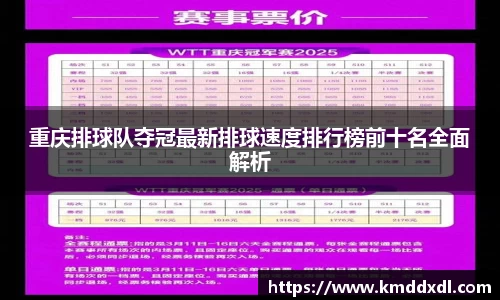 重庆排球队夺冠最新排球速度排行榜前十名全面解析